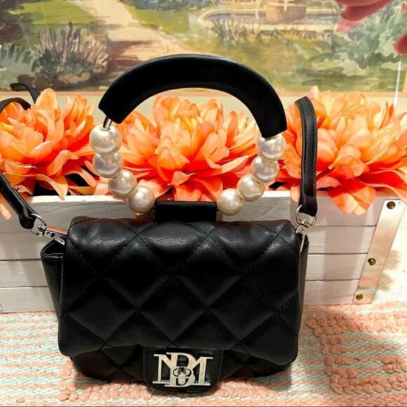 Badgley Mischka Clutch Bag w/ Faux Pearl Handle NWT - Picture 4 of 16